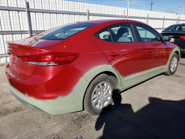 5NPD74LF1HH187655 - 2017 HYUNDAI ELANTRA SE RED photo 3