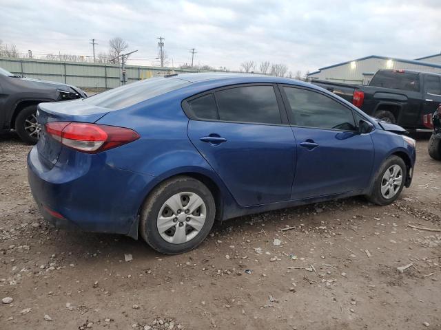 3KPFK4A79JE246237 - 2018 KIA FORTE LX BLUE photo 3