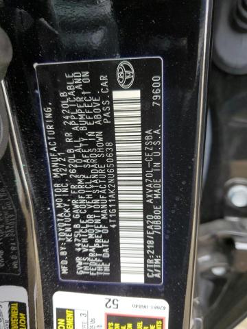 4T1G11AK2NU650638 - 2022 TOYOTA CAMRY SE BLACK photo 13