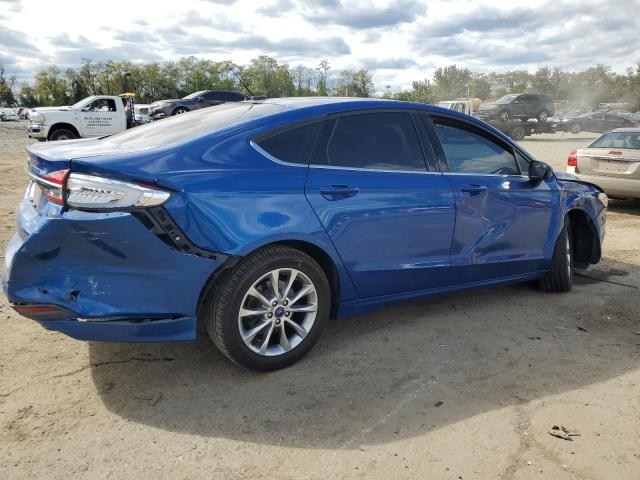 3FA6P0H70HR393376 - 2017 FORD FUSION SE BLUE photo 3