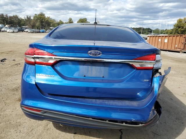 3FA6P0H70HR393376 - 2017 FORD FUSION SE BLUE photo 6