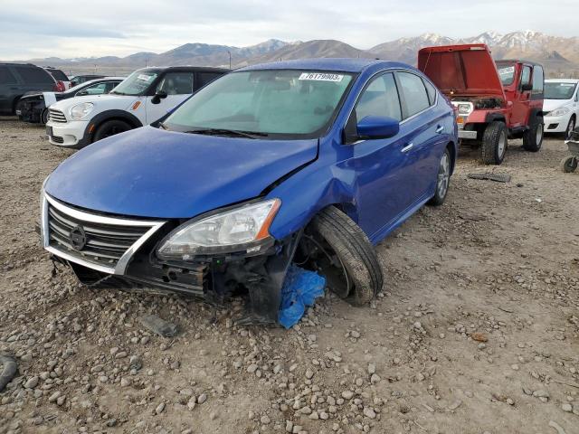 3N1AB7AP2DL747890 - 2013 NISSAN SENTRA S BLUE photo 1