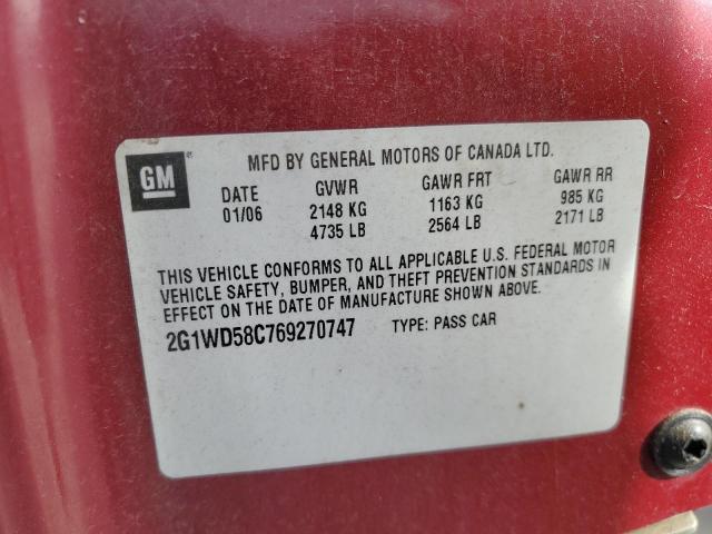 2G1WD58C769270747 - 2006 CHEVROLET IMPALA SUPER SPORT MAROON photo 13