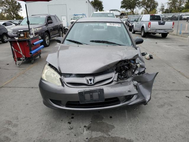 2HGES16524H546083 - 2004 HONDA CIVIC LX GRAY photo 5