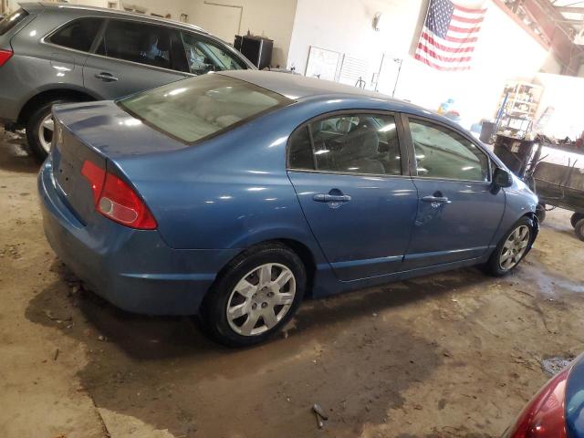 1HGFA16598L096934 - 2008 HONDA CIVIC LX BLUE photo 3