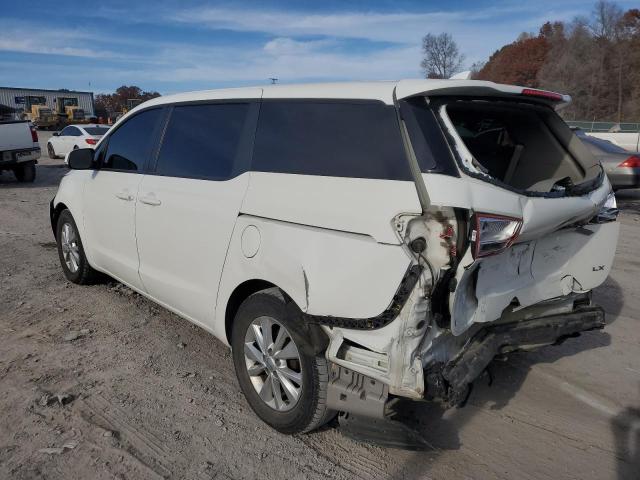 KNDMB5C18H6220461 - 2017 KIA SEDONA LX WHITE photo 2