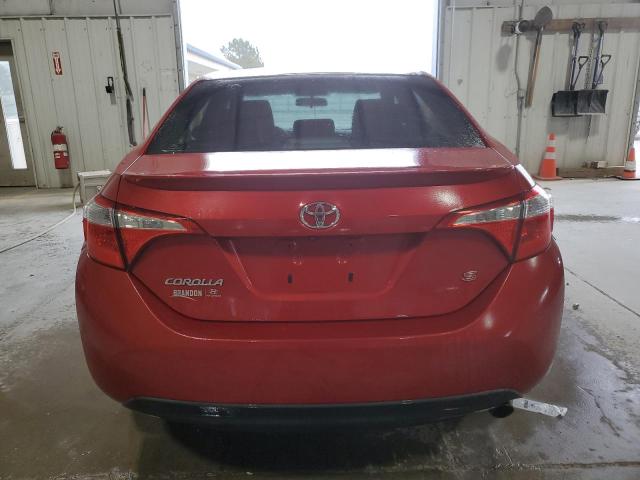 2T1BURHE1EC067866 - 2014 TOYOTA COROLLA L RED photo 6