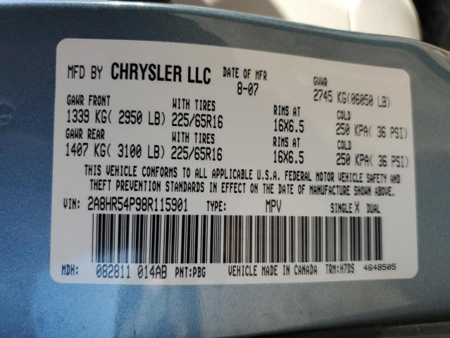 2A8HR54P98R115901 - 2008 CHRYSLER TOWN & COU TOURING 蓝色 照片 13