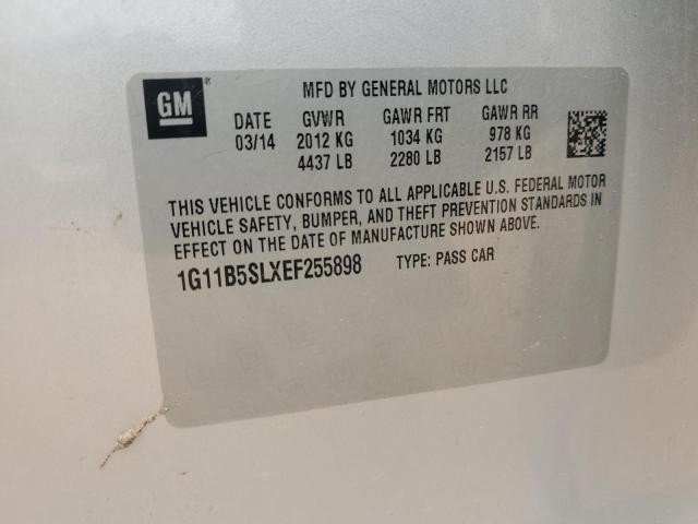 1G11B5SLXEF255898 - 2014 CHEVROLET MALIBU LS SILVER photo 13