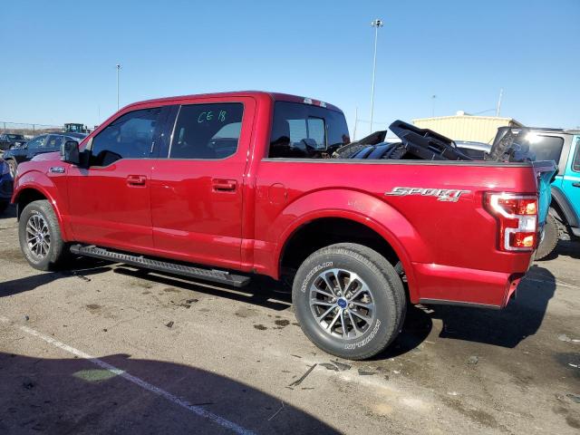 1FTEW1EG2JFE76412 - 2018 FORD F150 SUPERCREW RED photo 2