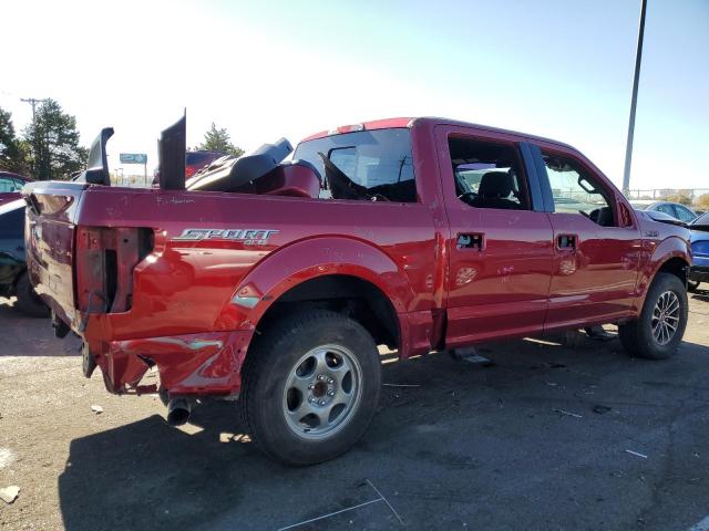 1FTEW1EG2JFE76412 - 2018 FORD F150 SUPERCREW RED photo 3