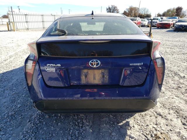 JTDKBRFU4H3547316 - 2017 TOYOTA PRIUS BLUE photo 6