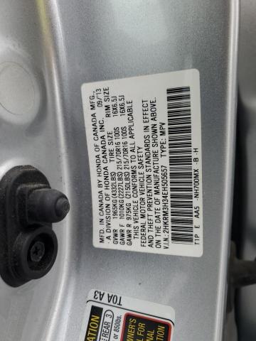 2HKRM3H34EH505657 - 2014 HONDA CR-V LX SILVER photo 12