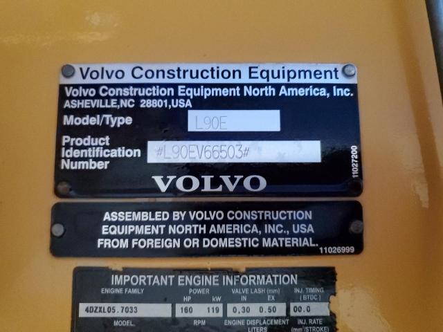 L90EV66503 - 2004 VOLVO L90E YELLOW photo 10