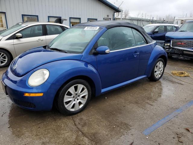 3VWPF31Y38M406055 - 2008 VOLKSWAGEN NEW BEETLE CONVERTIBLE S BLUE photo 1