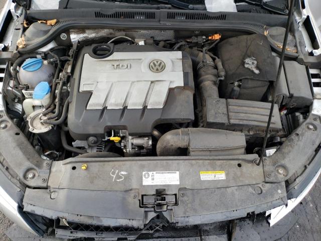 3VWLL7AJ2EM327263 - 2014 VOLKSWAGEN JETTA TDI SILVER photo 11