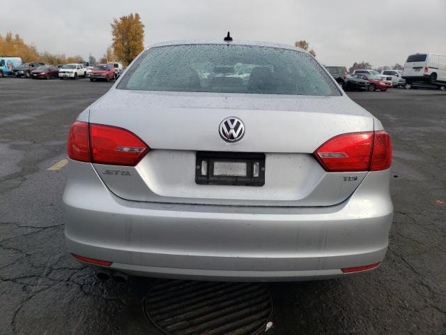 3VWLL7AJ2EM327263 - 2014 VOLKSWAGEN JETTA TDI SILVER photo 6