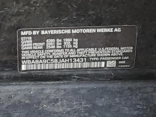 WBA8A9C58JAH13431 - 2018 BMW 320 I BLACK photo 12