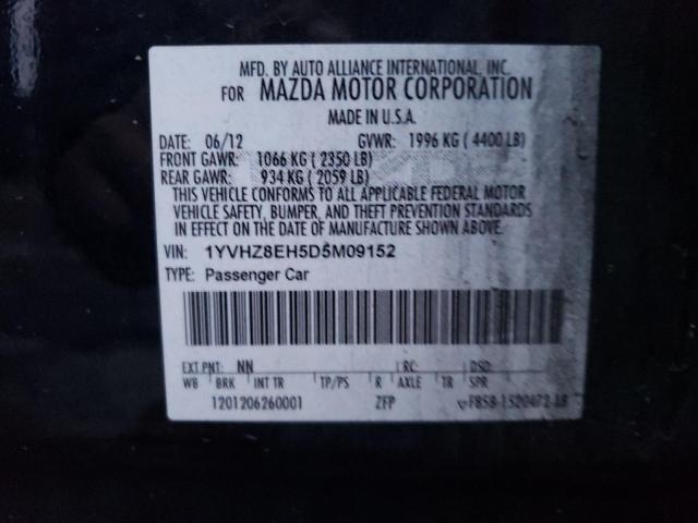 1YVHZ8EH5D5M09152 - 2013 MAZDA 6 TOURING PLUS BLACK photo 12