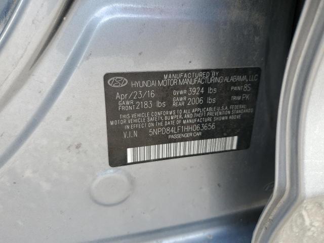 5NPD84LF1HH063656 - 2017 HYUNDAI ELANTRA SE SILVER photo 12