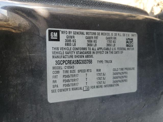 3GCPCREA5BG303768 - 2011 CHEVROLET SILVERADO C1500  LS GRAY photo 12