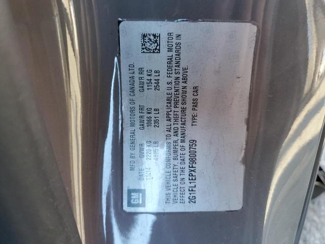 2G1FL1EPXF9800759 - 2015 CHEVROLET CAMARO ZL1 灰色 照片 12