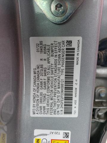 2HGFE2F53NH566121 - 2022 HONDA CIVIC SPORT 银色 照片 13