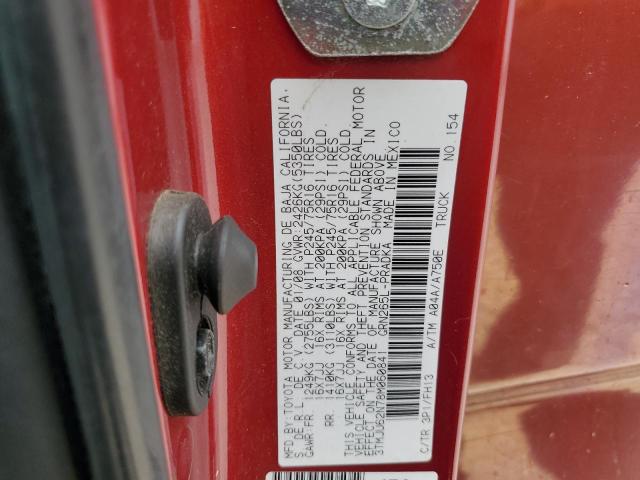 3TMJU62N78M060841 - 2008 TOYOTA TACOMA DOUBLE CAB PRERUNNER RED photo 13