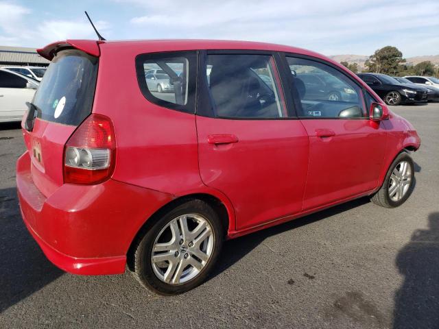 JHMGD37687S056974 - 2007 HONDA FIT S RED photo 3