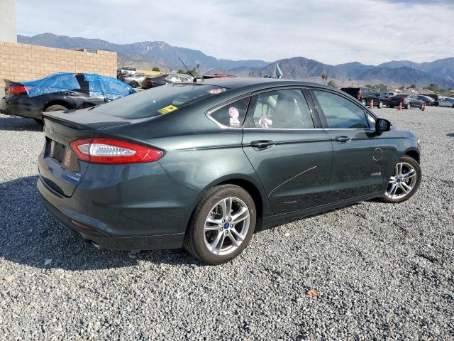 3FA6P0LU9FR257743 - 2015 FORD FUSION SE HYBRID GREEN photo 3