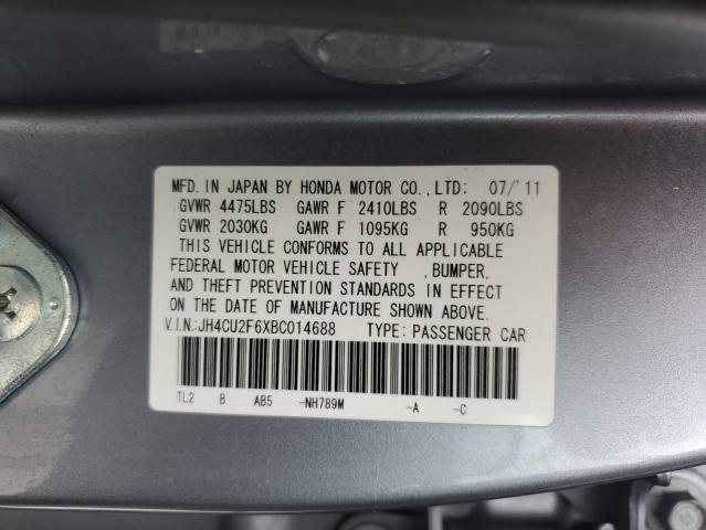 JH4CU2F6XBC014688 - 2011 ACURA TSX GRAY photo 13