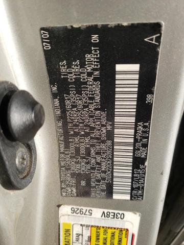 5TDZK22C67S092288 - 2007 TOYOTA SIENNA XLE SILVER photo 13