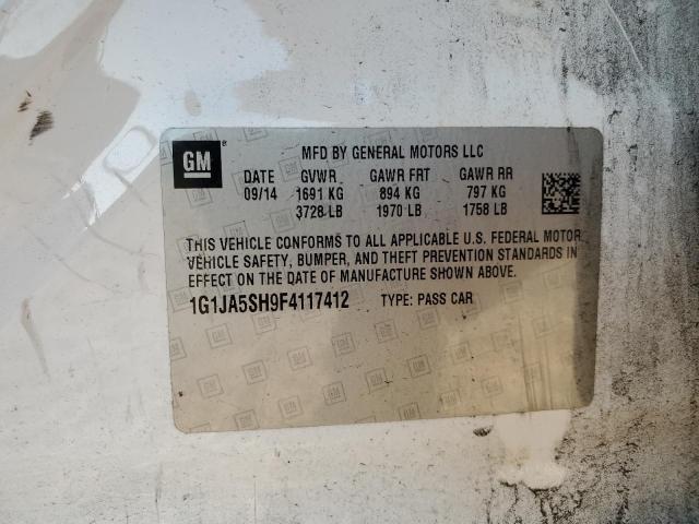 1G1JA5SH9F4117412 - 2015 CHEVROLET SONIC LS 白色 照片 12