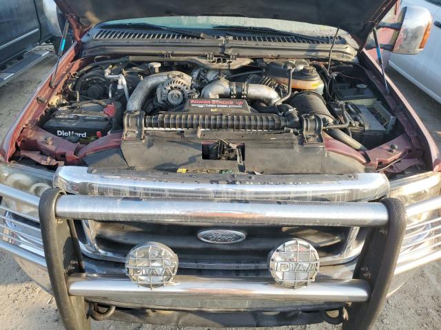 1FTNW21P04EA05171 - 2004 FORD F250 SUPER DUTY BURGUNDY photo 11