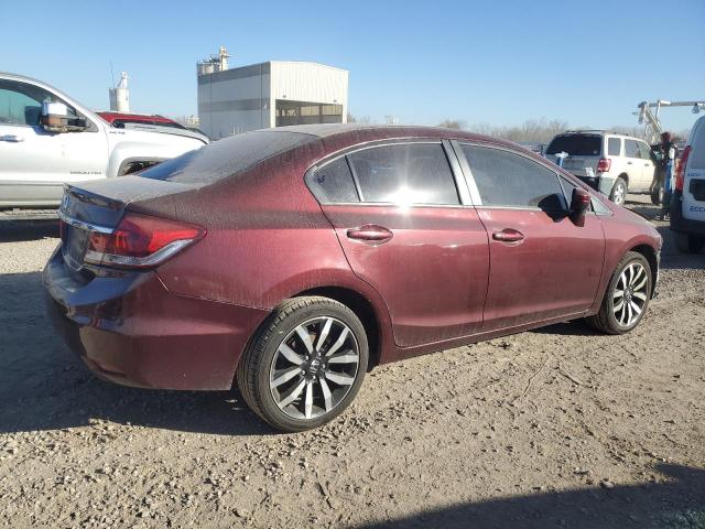 19XFB2F93FE068122 - 2015 HONDA CIVIC EXL BURGUNDY photo 3