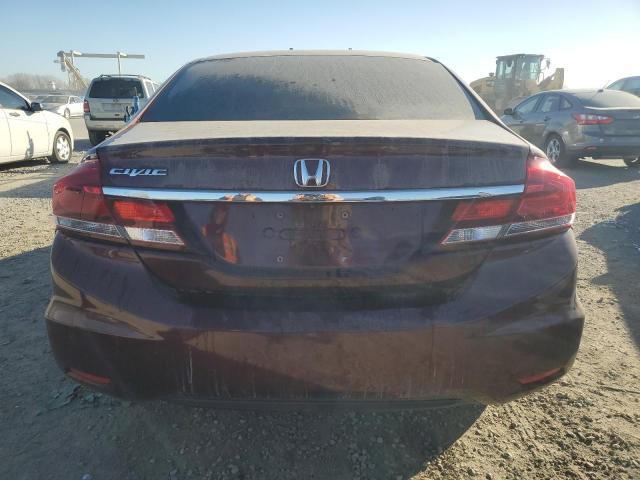 19XFB2F93FE068122 - 2015 HONDA CIVIC EXL ბურგუნდია ფოტო 6