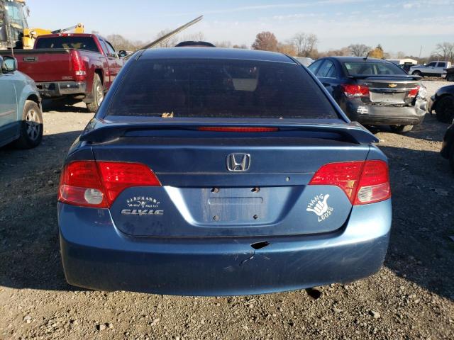 1HGFA16528L022996 - 2008 HONDA CIVIC LX BLUE photo 6