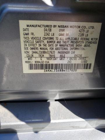 1N4AL21E88N517620 - 2008 NISSAN ALTIMA 2.5 GRAY photo 13