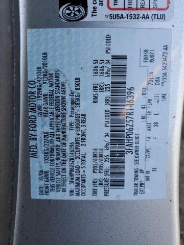 3FAHP06Z57R146396 - 2007 FORD FUSION S SILVER photo 13