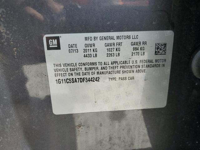 1G11C5SA7DF344242 - 2013 CHEVROLET MALIBU 1LT 灰色 照片 13