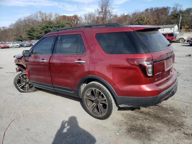 1FM5K8GT0EGC19338 - 2014 FORD EXPLORER SPORT BURGUNDY photo 2