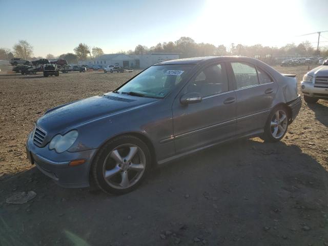 WDBRF40J35A668204 - 2005 MERCEDES-BENZ C 230K SPORT SEDAN BLUE photo 1