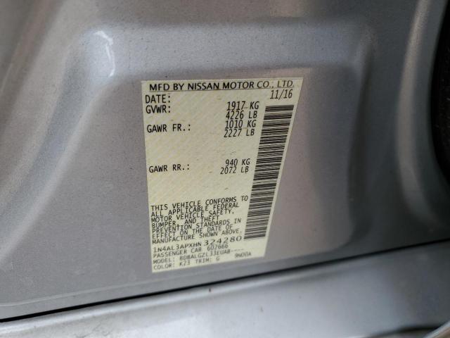 1N4AL3APXHN324280 - 2017 NISSAN ALTIMA 2.5 GRAY photo 12