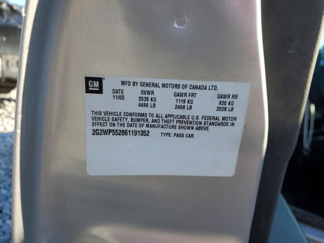 2G2WP552861191052 - 2006 PONTIAC GRAND PRIX 银色 照片 12