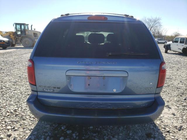 2D4GP44L37R234013 - 2007 DODGE GRAND CARA SXT BLUE photo 6