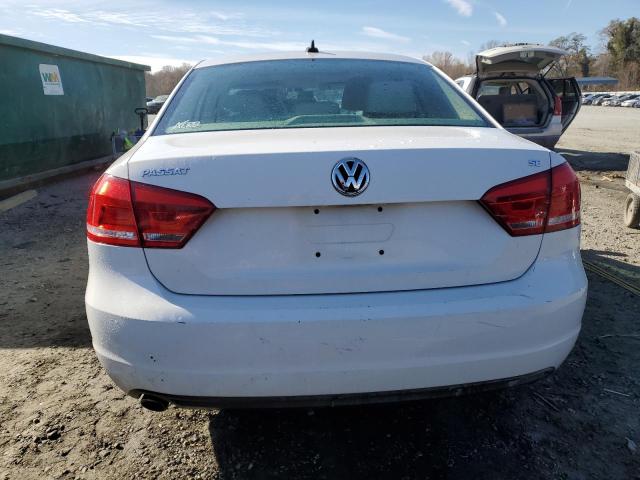 1VWBP7A32CC010096 - 2012 VOLKSWAGEN PASSAT SE WHITE photo 6