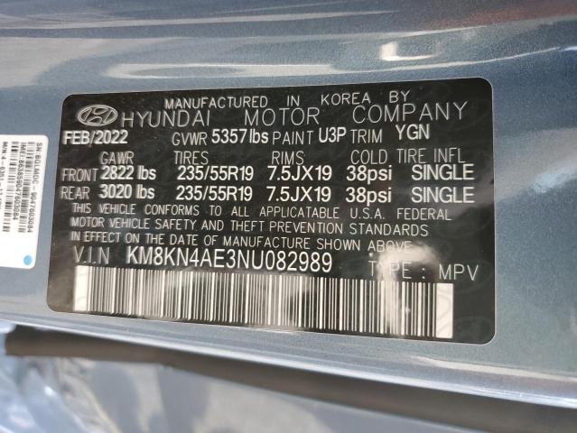 KM8KN4AE3NU082989 - 2022 HYUNDAI IONIQ 5 SEL GRAY photo 12