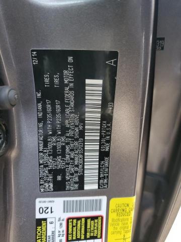 5TDYK3DC8FS570319 - 2015 TOYOTA SIENNA XLE GRAY photo 13