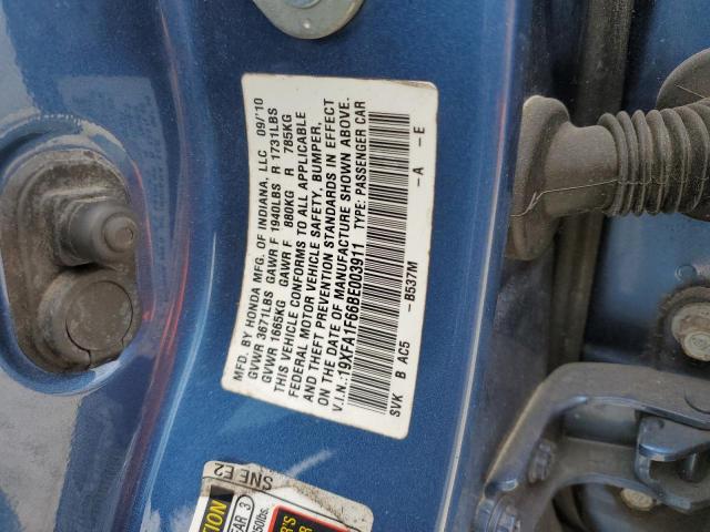 19XFA1F66BE003911 - 2011 HONDA CIVIC LX-S 蓝色 照片 13