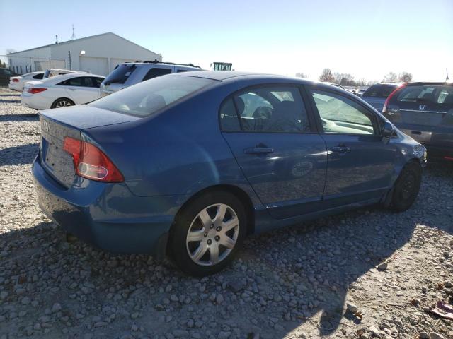 1HGFA16527L043216 - 2007 HONDA CIVIC LX BLUE photo 3